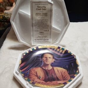 Star Trek Collector's Plate.SecurityChief Odo.
